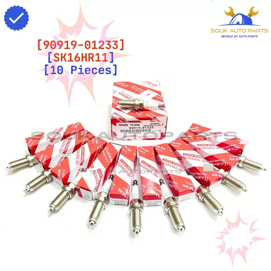 90919-01233 Genuine Toyota SPARK PLUG 10 PCS PRADO TUNDRA SK16HR11 IRIDIUM Lexus