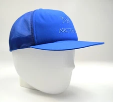 ARC'TERYX Logo Flat Brim Trucker Hat ( Blue ) Adult One Size