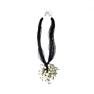 Mia Collection Women's Jewelry Necklace and Earring Set Pearl Black