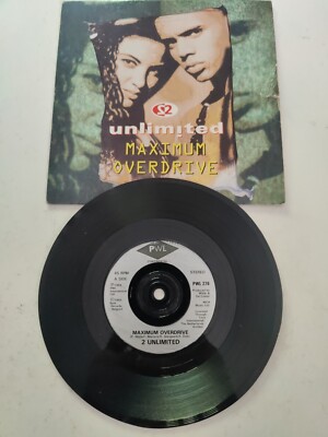 2 Unlimited Maximum Overdrive UK 7'' Vinyl Record Single 1993 PWL276 