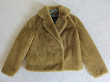 New Ted Baker Women's Brown Faux Fur Short Winter Teddy Bear Coat Uk 10 Tb 2