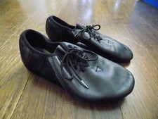 Dance Shoes big Kids 5 Revolution Black Jazz Lace Up Hip Hop Leather ballet EUC