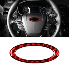 Red Real Carbon Fiber Steering Center Ring Overlay Cover Fits 15-20 F-150