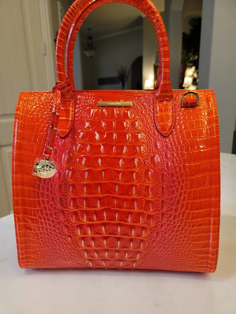 Brahmin Handbag - Caroline Satchel - Flame Melbourne