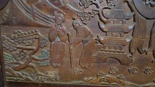 Hand carved King Size Japanese Headboard