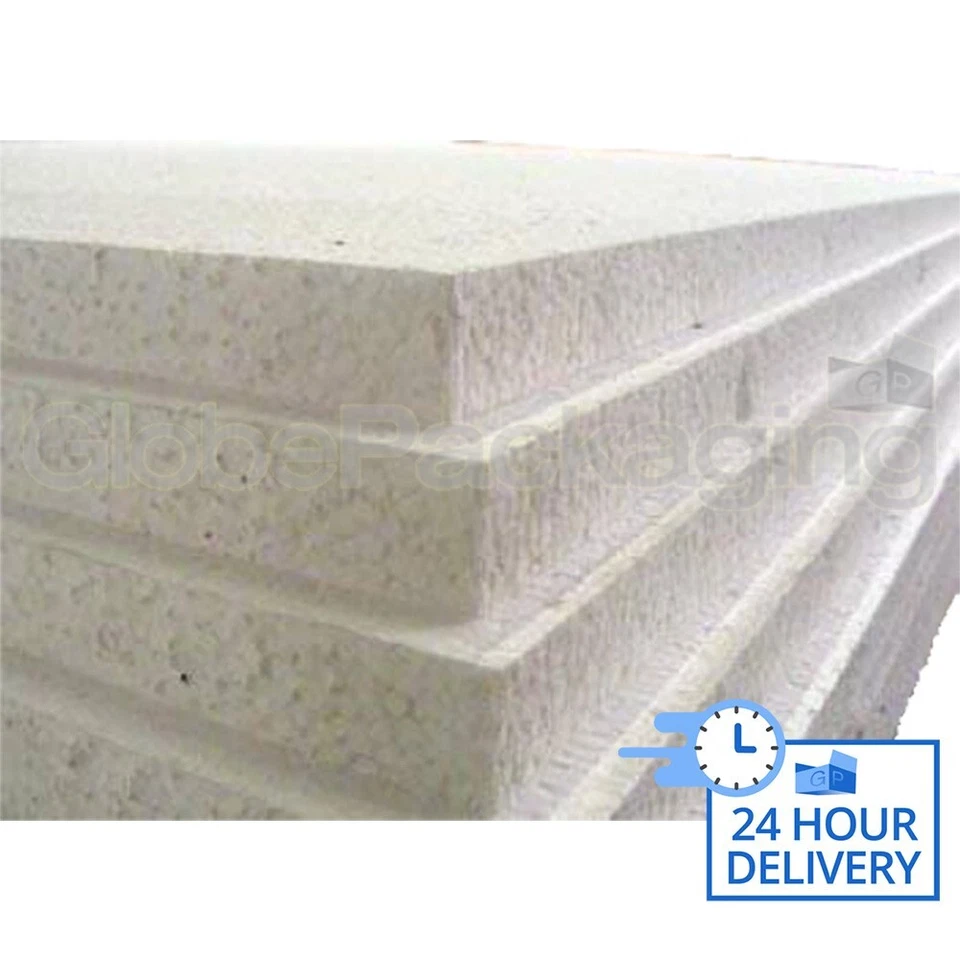 12 x EXPANDED 1" POLYSTYRENE FOAM SHEETS 2400x1200x25mm