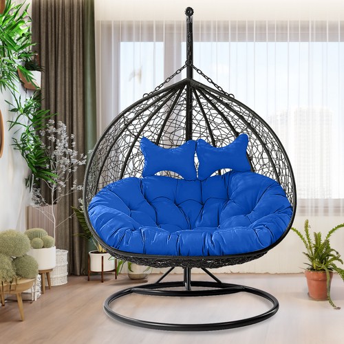 2 Persons Hammock Swing Chair Cushion w/Headrest Detachable Hanging Chair Pads - Picture 30 of 69