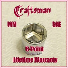 Craftsman 38 Drive Shallow Socket 6 Point - Sae Inch Metric Mm - Any Size New