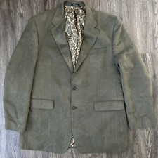 Lauren Ralph Lauren LRL Faux Suede Sport Coat Jacket -42 Long - EXCELLENT 