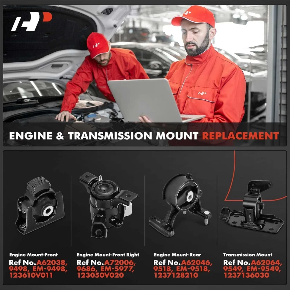 4x Montaje de motor y transmisión para Toyota RAV4 2009 2010 2011 2012 L4 2,5 L Foto 2 de 4