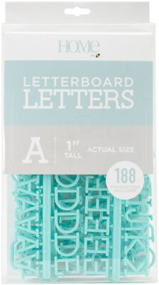 DCWV Letterboard Letters & Characters 1'' 188/Pkg-Teal