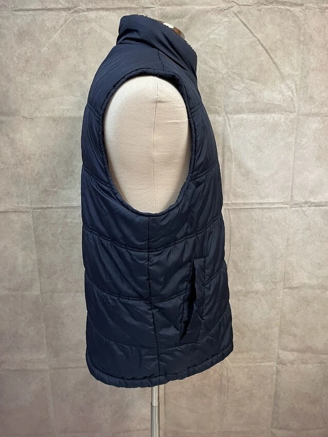 Original Weatherproof Vintage Sleeveless Lined Vest Zipper Front Dark Blue Sz M - Image 4 of 4