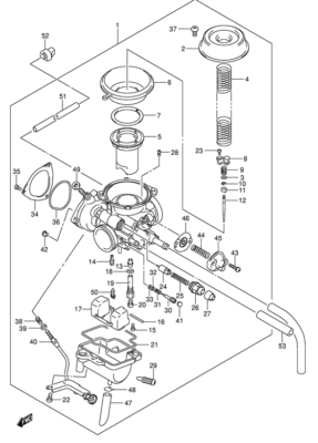 SUZUKI LTZ400,ARCTIC CAT DVX400 400 CARBURETOR,CARB RUBBER