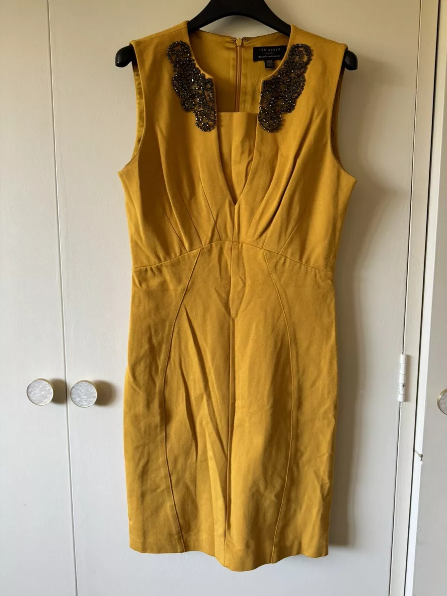 Ted baker hotsell mustard dress