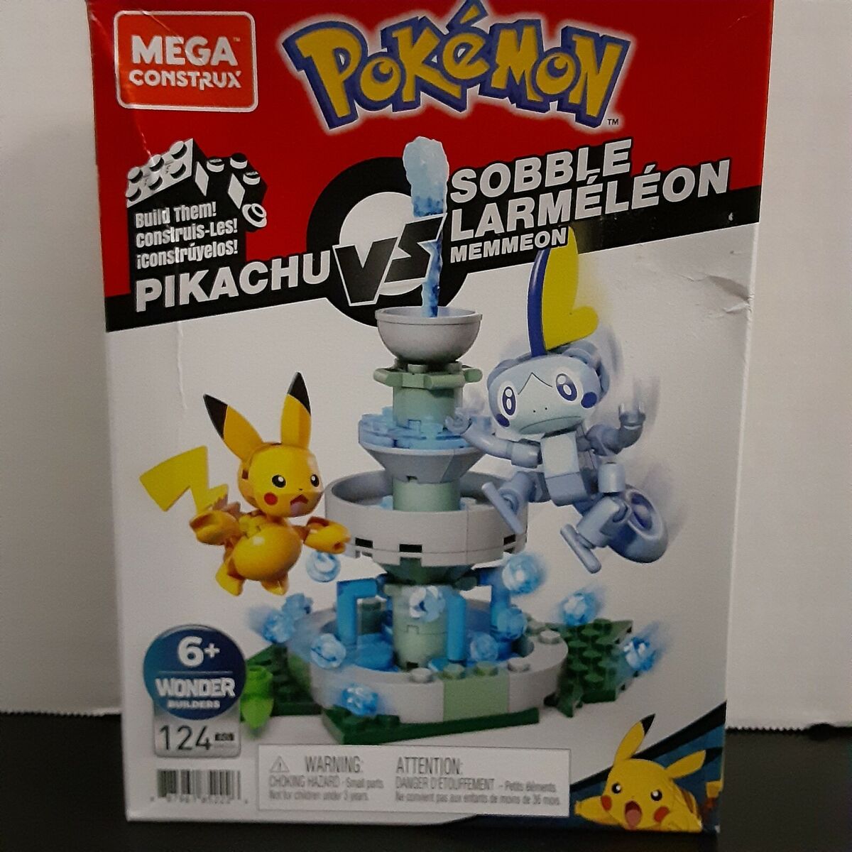 Mega Pokemon Construx 124 Piece Building Set | Pikachu vs Sobble