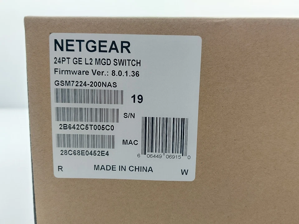 Netgear 24 Port GE Layer2 Managed Gigabit Switch GSM7224-200NAS - Image 3 of 4