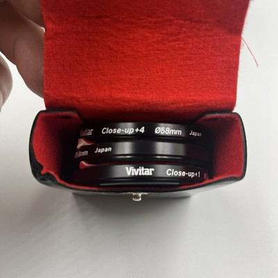 Vivitar 58mm Close-Up Macro Lens Filter Set +4 +2 +1 With Filter Wallet