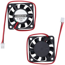 2Pcs 40mm Fan 12V,3D Printer Micro 5 Volt Fans 4010, Mini Brushless DC 12V
