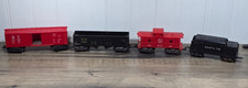 MARX 4 train car lot 147815, 21913, 969, and santa Fe box  O gauge