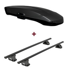 Dachbox Thule Vector L + Dachträger Thule SquareBar für BMW 3er Limousine E90