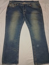 Vintage True Religion Mens Jeans Distressed Big Patch Size 42 Bobby Made in USA