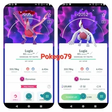Pokemon Shiny Dynamax Lugia (Tr.a.d.e 20k stardust or P.T.C mini)