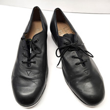 BLOCH Womens Size 9.5 M Tap Dancing Shoes 1 Shockwave Leather Black Lace up