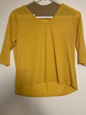 Jennifer Lauren Plus Size 3X Women’s Pullover Yellow 3/4 Sleeve Blouse