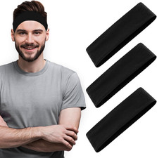 Sport stirnband Set f&uuml;r Schwei&szlig;absorption beim Laufen, Tennis & Fitness