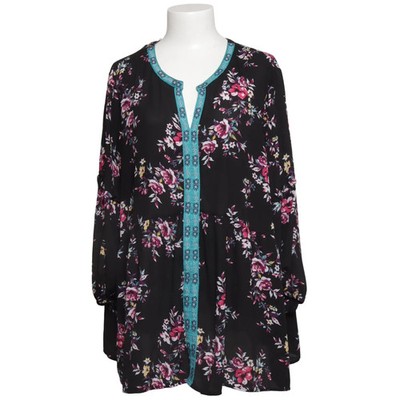 The Pioneer Woman, Bluse, Größe: XXXL, Schwarz/Mehrfarbig, Polyester #GlR