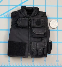 Soldier story swat black vest 1/6 scale toys dragon bbi alert DID Joe dam