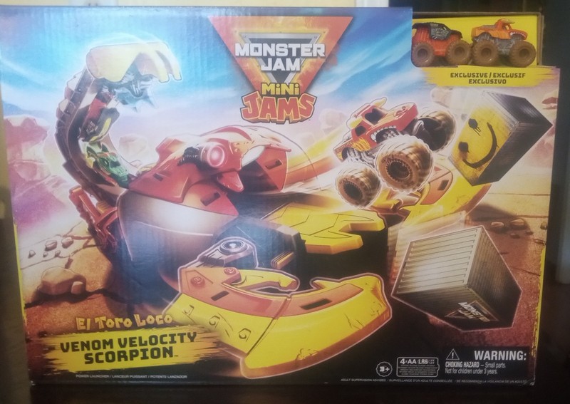 MONSTER JAM Mini Jam ~ El Toro Loco Venom Velocity Scorpion w/ 2 Monster Trucks