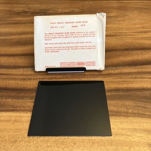 Vintage P451-H Impact Resistant Filter Plate 4.5" x 5.25" Shade 10 H Fiber Metal