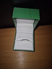 14K White Gold Diamond Half Eternity Ring Hallmarked and Graded