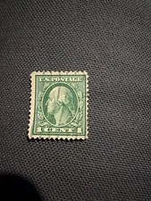 1922-25 Benjamin Franklin Green 1 Cent Postage Stamp green. Very rare