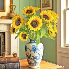 7x Large Artificial Sunflowers Bouquet Fake Silk Flowers Home Office Party Decor