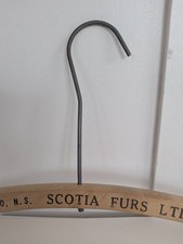 Vintage Wooden Clothes Hanger Scotia Furs Truro Nova Scotia