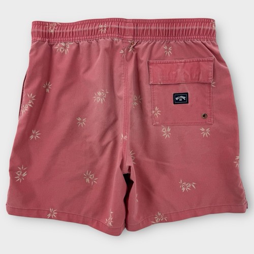Billabong Board Shorts Para Hombre Mediano Rosa Domingos Reclazado Reciclado Floral Natación - Imagen 2 de 6
