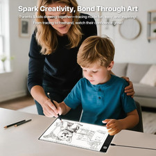 A4 LED Light Box for Tracing and Drawing - Ultra Thin Adjustable Light Table,...