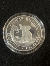 2024 Somalia 1 oz Silver Coin Elephant BU