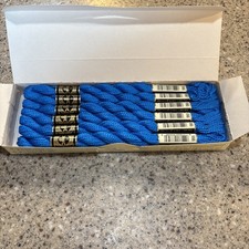 NOS DMC Pearl Cotton Coton Perle Size 3 Color 995 BLUE 12 skeins