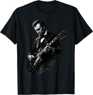 Abraham Lincoln Abe Lincoln Playing Guitar Retro Vintage T-Shirt