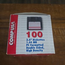 Comp USA 3.5 Inch 1.44 MB Diskettes - Floppy Disk Lot - 64 Ct - UNUSED