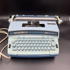 Vintage Smith Corona Electric Coronet Super 12 Typewriter Blue TESTED thumbnail