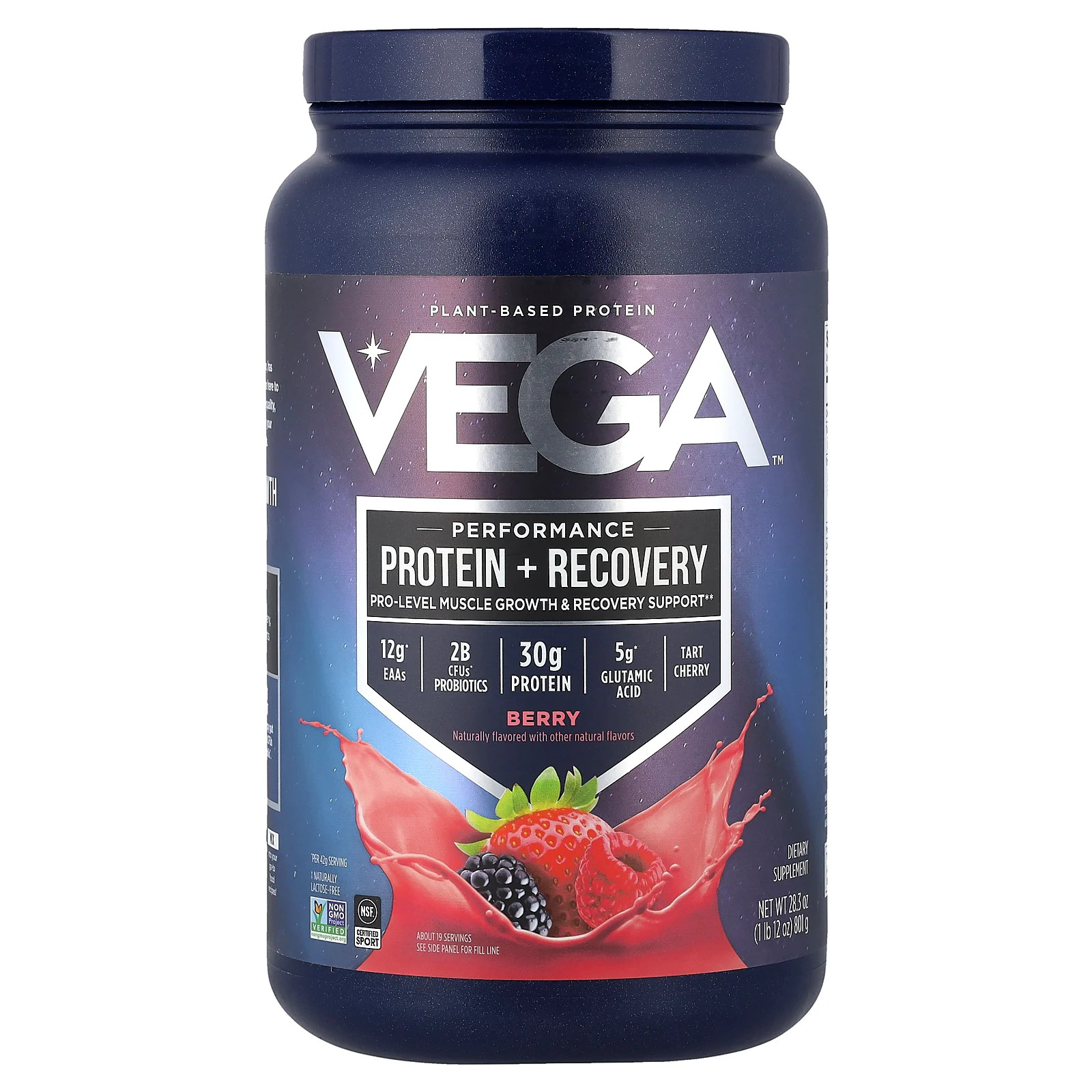 Vega Sport Performance Protein Berry Flavor 28 3 унции 801 г без молока 8890₽