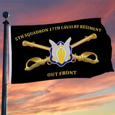 5th Squadron 17th Cavalry Regiment Out Front Flag 3x5Feet with Brass Grommets