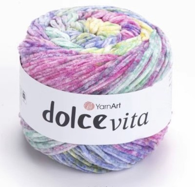 Yarnart Dolci Vita 100% Micro Polyester buntes Chenillegarn 150g/260m 3411