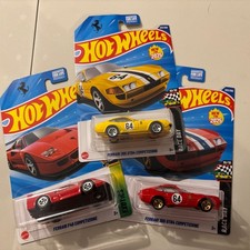 Hot Wheels Ferrari 365 GTB4 Red  F40 Competizione  365 GTB4 Yellow Lot of 3