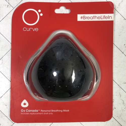 O2 Canada Curve Personal Breathing Mask Replacement Shell - Black - NEW ...