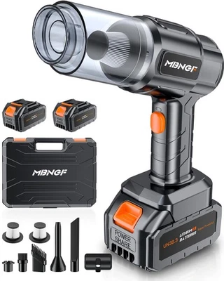 MBNGF Car Vacuum Portable Cordless,35000PA High Power Suction & Blower, Wireless